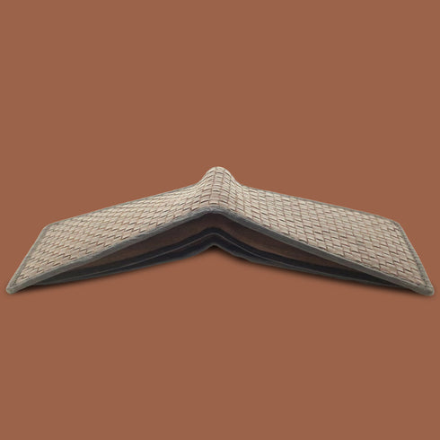 Rivaanth Woven Genuine Leather Wallet For Men